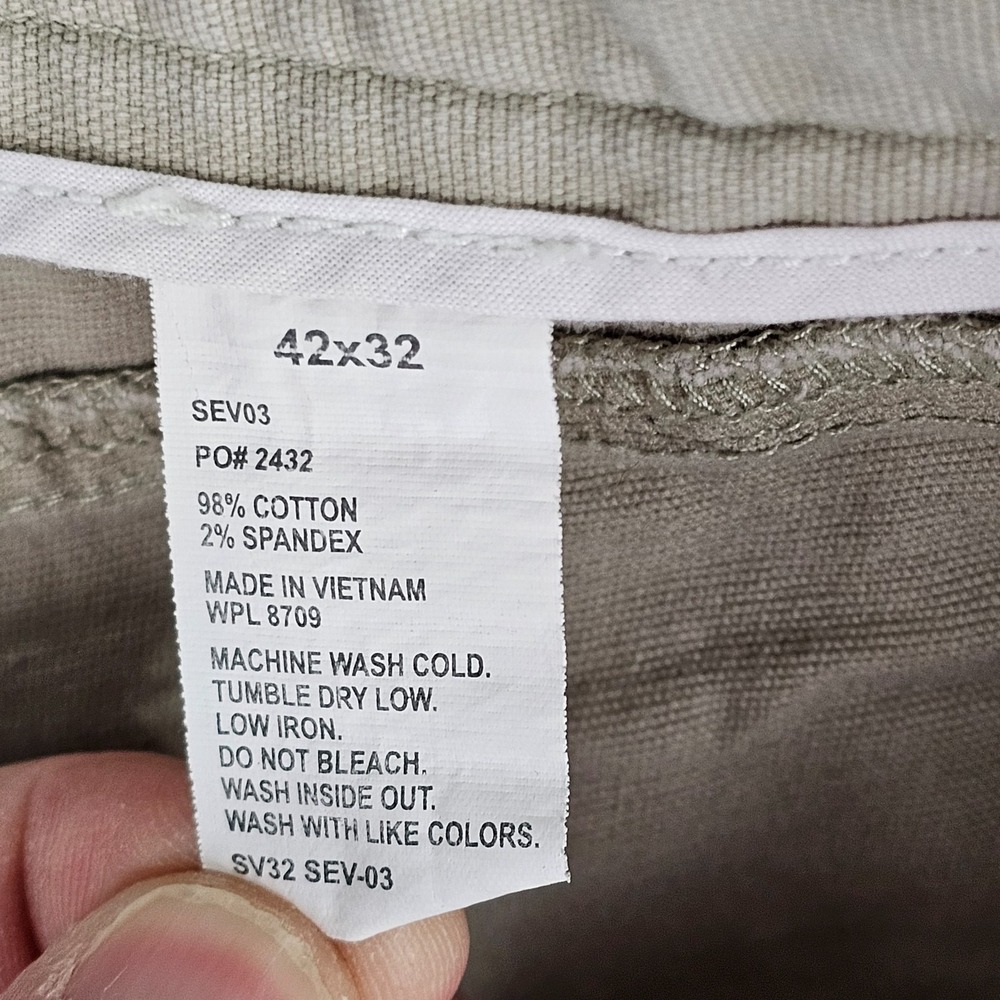 SCOTTeVEST‎ Work Pants Mens 42x32 Canvas 5-Pocket Performance Straight Leg 2432 - Picture 7 of 8